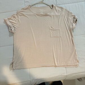 Beige Women's T-Shirt with Pocket